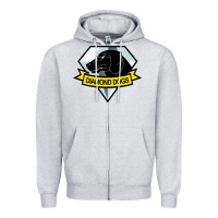 Heather Grey diamond dogs classic Zipper Hoodie - artisFamous
