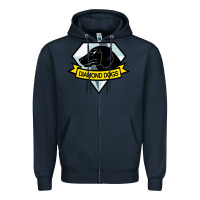 Navy diamond dogs classic Zipper Hoodie - artisFamous