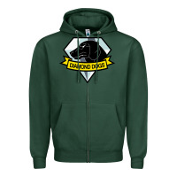 Sports Green diamond dogs classic Zipper Hoodie - artisFamous