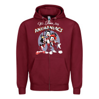Burgundy it’s time for animaniacs Zipper Hoodie - artisFamous