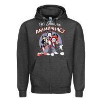 Charcoal Heather it’s time for animaniacs Zipper Hoodie - artisFamous