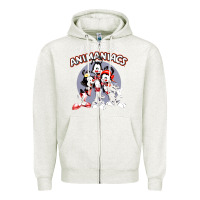 Oatmeal Heather it’s time for animaniacs Zipper Hoodie - artisFamous