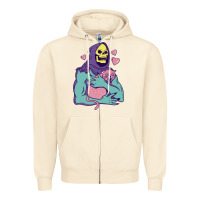 Sandshell skeletor's hug cat Zipper Hoodie - artisFamous