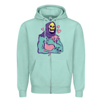 Seafoam skeletor's hug cat Zipper Hoodie - artisFamous