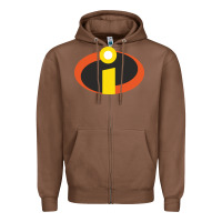 Chestnut incredibles crop top Zipper Hoodie - artisFamous