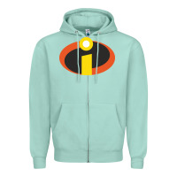 Seafoam incredibles crop top Zipper Hoodie - artisFamous