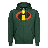 Sports Green incredibles crop top Zipper Hoodie - artisFamous