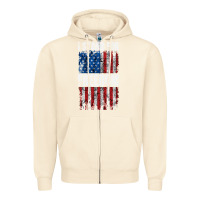 Sandshell I STAND FOR FREEDOM WITH A DISTRESSED AMERICAN FLAG Zipper Hoodie - artisFamous