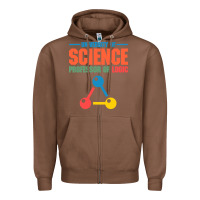 Chestnut UNIVERSITY OF SCIENCE PROFESSOR OF LOGIC Zipper Hoodie - artisFamous