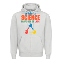 Dove Grey UNIVERSITY OF SCIENCE PROFESSOR OF LOGIC Zipper Hoodie - artisFamous