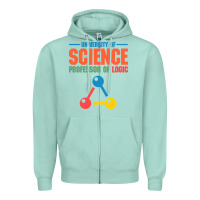 Seafoam UNIVERSITY OF SCIENCE PROFESSOR OF LOGIC Zipper Hoodie - artisFamous