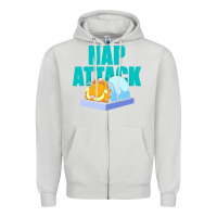 Dove Grey nap attack Zipper Hoodie - artisFamous