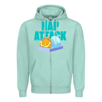 Seafoam nap attack Zipper Hoodie - artisFamous