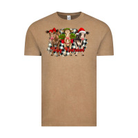 Vintage Coffee feliz navidad heifers front view Vintage Tee - RanaPortraitStore