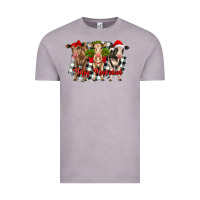 Vintage Zinc feliz navidad heifers front view Vintage Tee - RanaPortraitStore