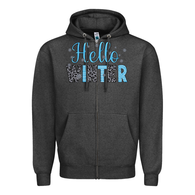 Hello Winter Zipper Hoodie by JahusDesignShop | Teevron