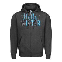 Charcoal Heather hello winter Zipper Hoodie - JahusDesignShop