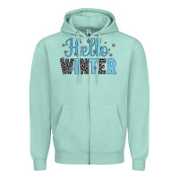 Seafoam hello winter Zipper Hoodie - JahusDesignShop