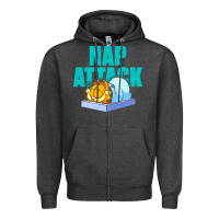 Charcoal Heather nap attack Zipper Hoodie - artisFamous