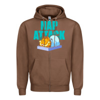 Chestnut nap attack Zipper Hoodie - artisFamous