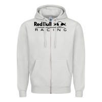Dove Grey red racing Zipper Hoodie - artisFamous
