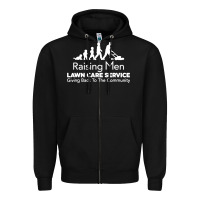 Black raising men lawn care Zipper Hoodie - artisFamous