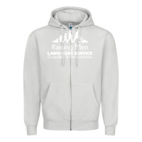 Dove Grey raising men lawn care Zipper Hoodie - artisFamous