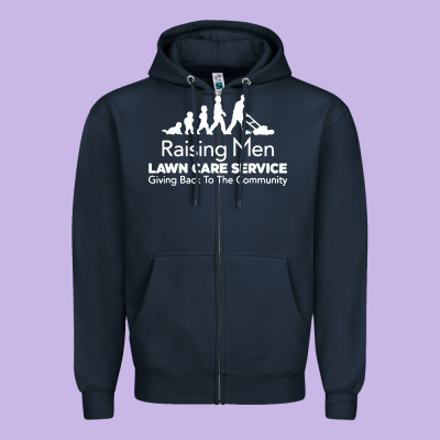 Raising Men Lawn Care Zipper Hoodie Designed By Artisfamous