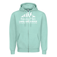 Seafoam raising men lawn care Zipper Hoodie - artisFamous
