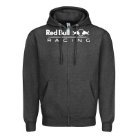 Charcoal Heather red racing Zipper Hoodie - artisFamous