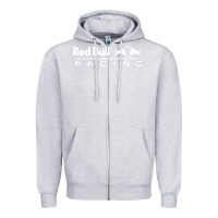 Heather Grey red racing Zipper Hoodie - artisFamous