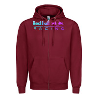 Burgundy red racing Zipper Hoodie - artisFamous