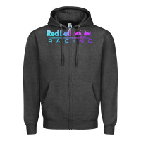 Charcoal Heather red racing Zipper Hoodie - artisFamous