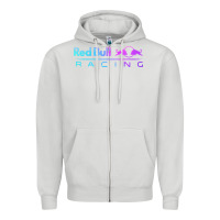 Dove Grey red racing Zipper Hoodie - artisFamous