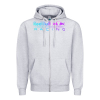 Heather Grey red racing Zipper Hoodie - artisFamous