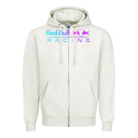 Oatmeal Heather red racing Zipper Hoodie - artisFamous