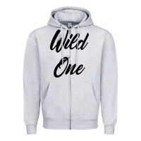 Heather Grey wild one Zipper Hoodie - artisFamous