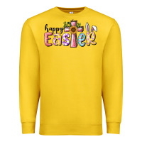 Lemon Happy Easter With Cross Premium Sweatshirt - RanaPortraitStore