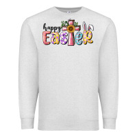 Oatmeal Heather Happy Easter With Cross Premium Sweatshirt - RanaPortraitStore
