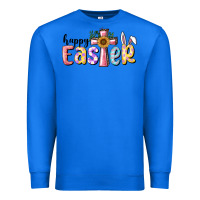 True Royal Happy Easter With Cross Premium Sweatshirt - RanaPortraitStore