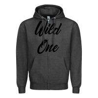 Charcoal Heather wild one Zipper Hoodie - artisFamous