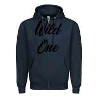 Navy wild one Zipper Hoodie - artisFamous