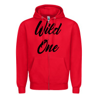 Red wild one Zipper Hoodie - artisFamous