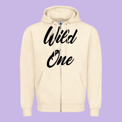 Wild One Zipper Hoodie Designed By Artisfamous