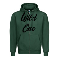 Sports Green wild one Zipper Hoodie - artisFamous