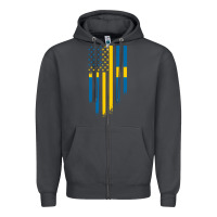 Smoke Sweden Swedish Roots American Flag | Canadian Roots Zipper Hoodie - artisFamous