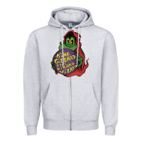 Heather Grey The Little Crocodile Zipper Hoodie - artisFamous