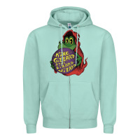 Seafoam The Little Crocodile Zipper Hoodie - artisFamous