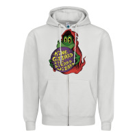 Dove Grey The Little Crocodile Zipper Hoodie - artisFamous