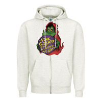 Oatmeal Heather The Little Crocodile Zipper Hoodie - artisFamous